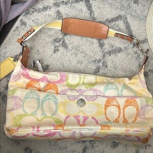 Coach Multicolor Signature Shoulder Bag